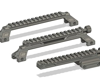 3D printable Picatinny Rail Riser - Different Types - Digital STL Files only