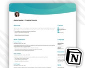 Notion - Aesthetic Resume/CV Template - Minimalistic and functional to elevate your resume online