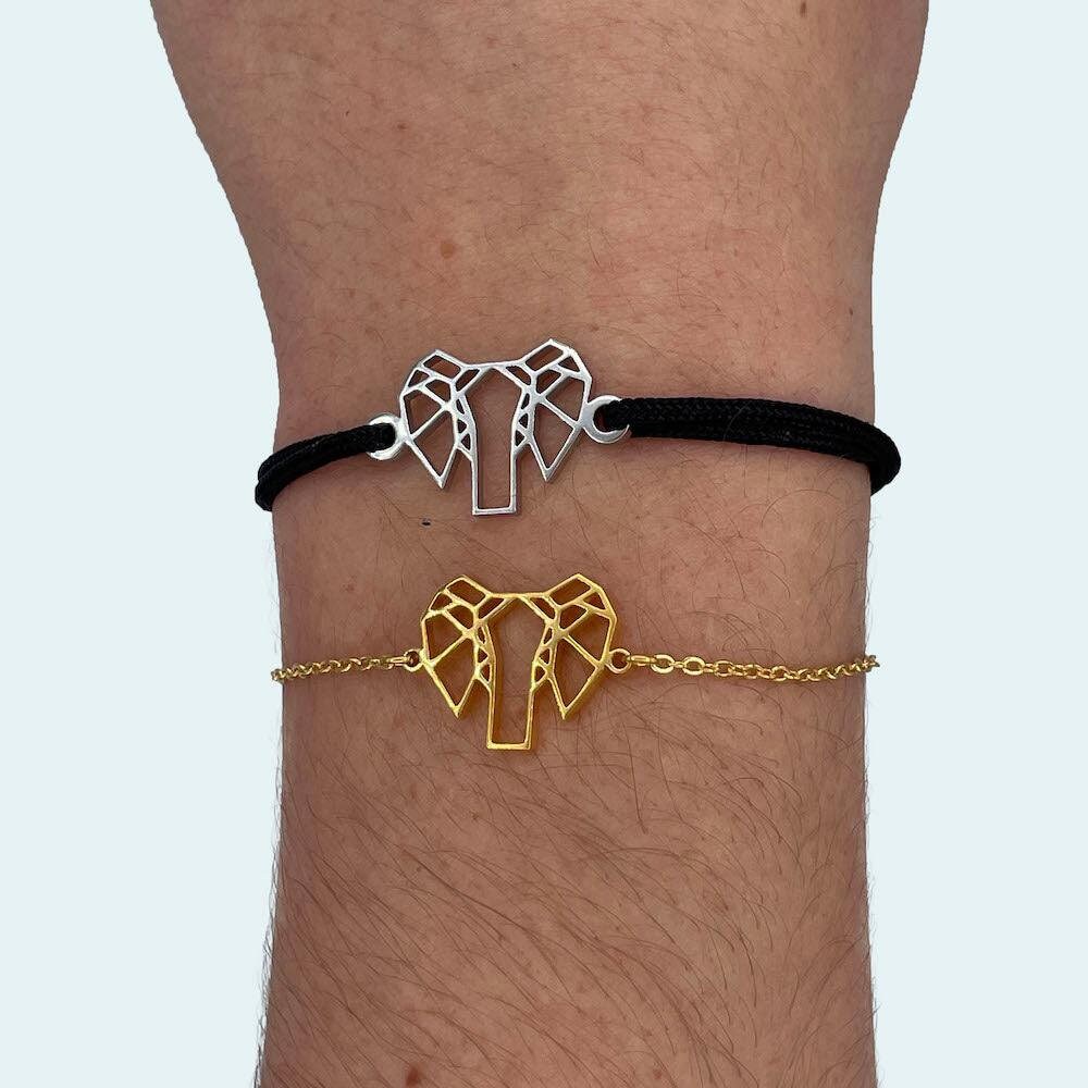 Cavigliera Con Ciondoli Elefanti Oro 18k Placcato - Bracciale Lungo 25 Cm Con Zirconi