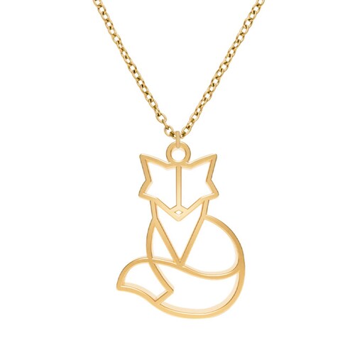 Handmade FOX NECKLACE Illustrated Fox Jewelry Red Fox Etsy