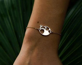 Armband Roter Panda aus Frankreich – Origineller Tierschmuck – Naturgeschenk – Gold oder Silber – nachhaltig