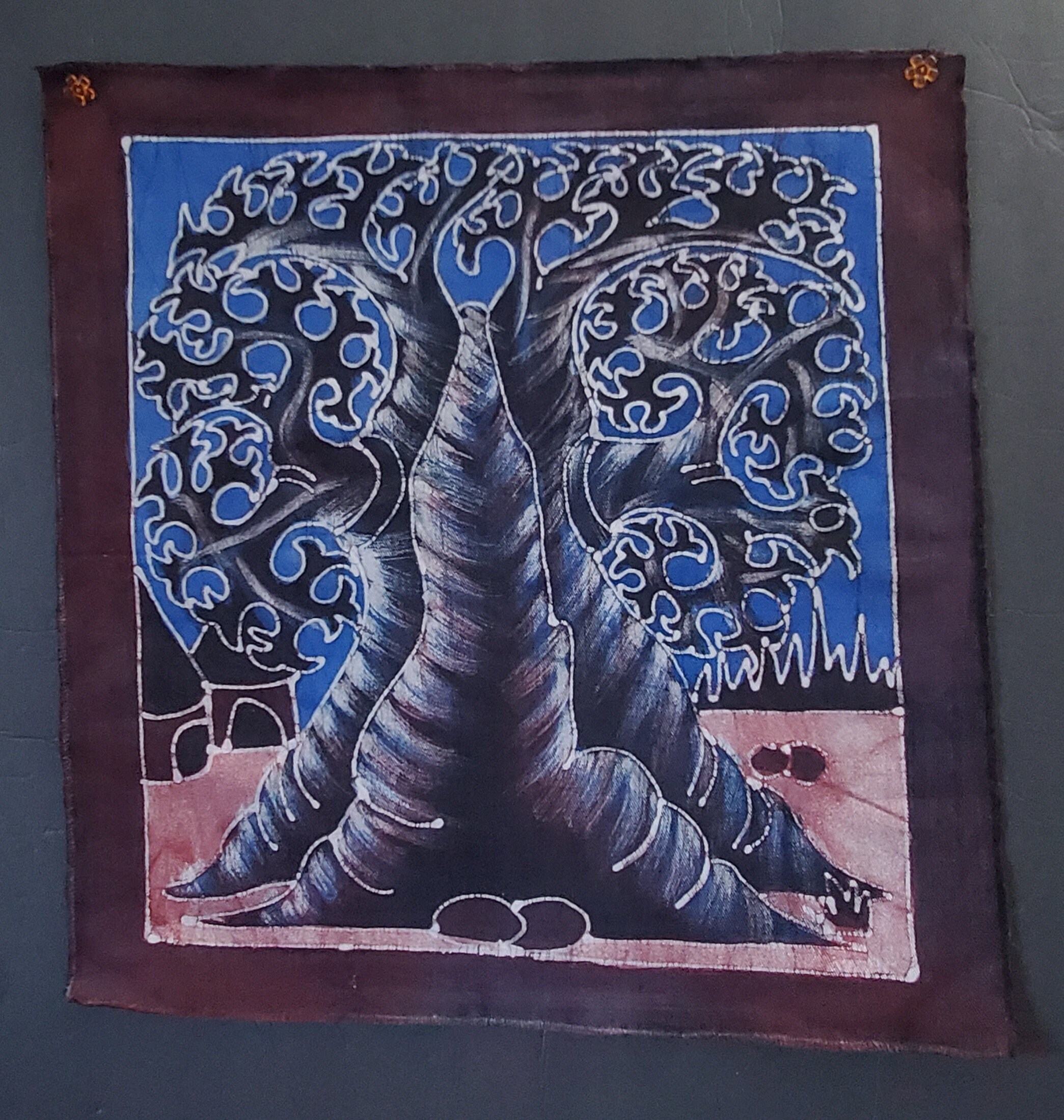 African Batik Wall Hanging / Batik Wall Art Etsy