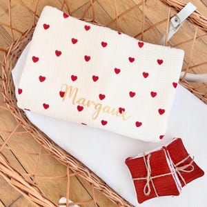 Baby blanket in cotton gauze and fur. image 8