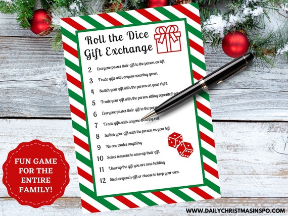 Grinchmas Gift Exchange Game Christmas Gift Games 