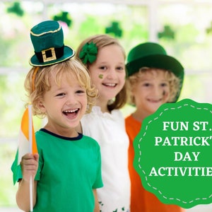 St Patricks Day Game Bundle Printable St Patrick's Day Games For Kids & Friends St Patty's Day Family Activities Printable Party Games image 4