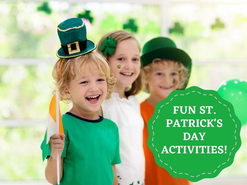 St Patricks Day Game Bundle Printable St Patrick's Day Games For Kids & Friends St Patty's Day Family Activities Printable Party Games image 4