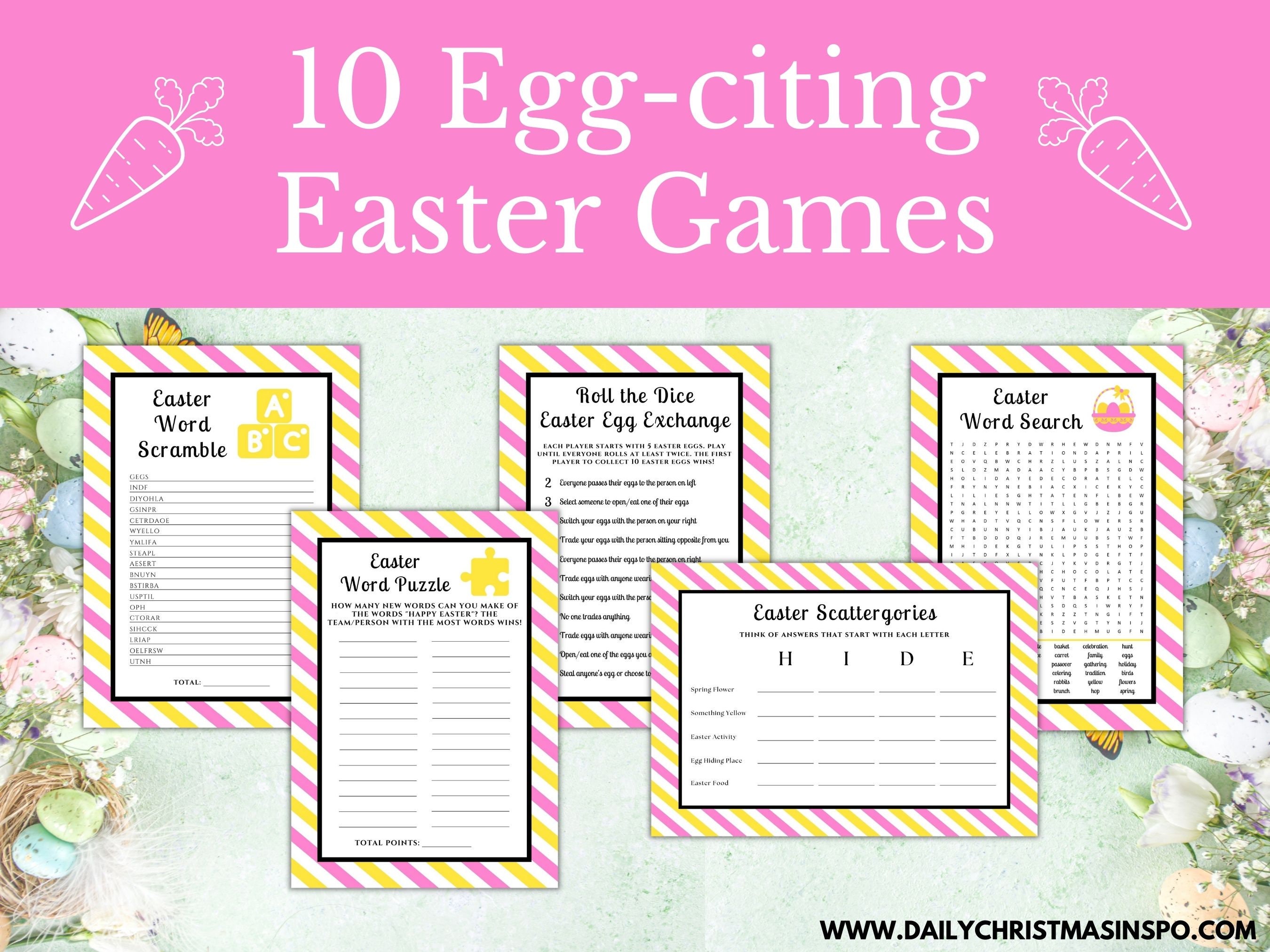 Easter Games Printable Printable Easter Game Bundle Easter Games for ...