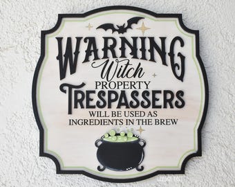 Halloween Decor, Witch Decor, Halloween Sign