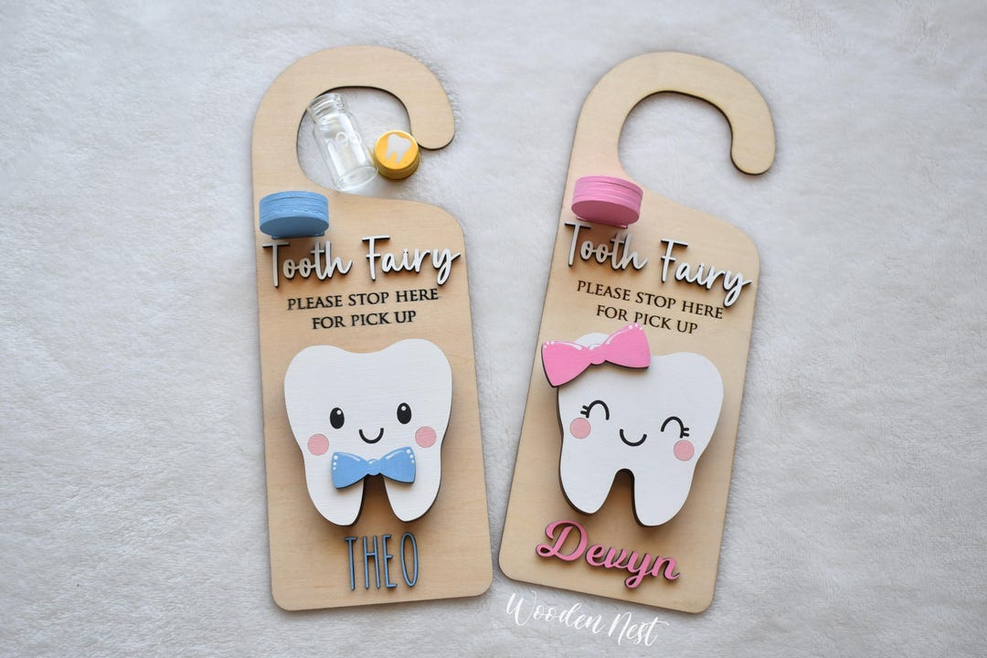 Tooth Fairy Door Hanger, Personalized Tooth Fairy Sign - Etsy