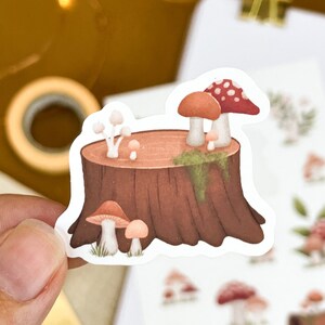 Mushroom Sticker Sheet Illustration, Journaling Stickers image 6