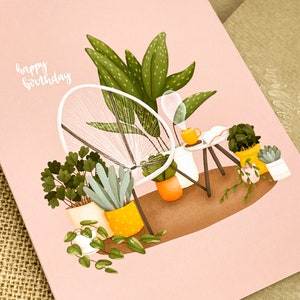 Happy Birthday Plants Blank Inside, Birthday Card image 2