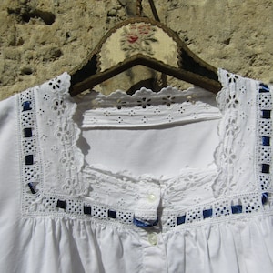 Antique French cotton nightgown