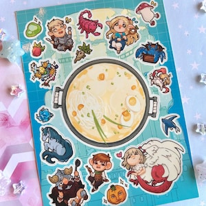Dungeon Meshi “Let’s Cook Together!” Sticker Sheet