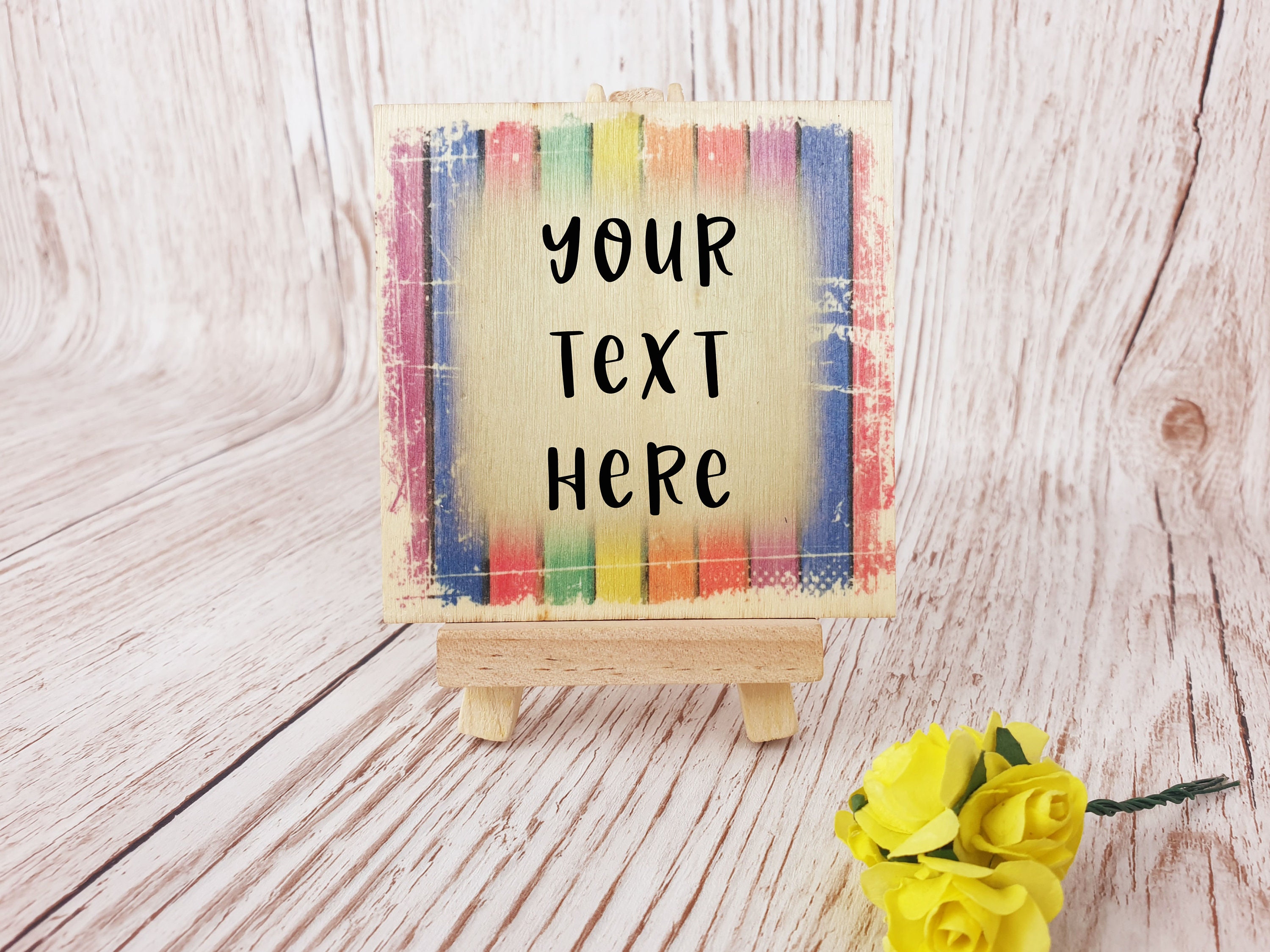 Fridge Your text here Wooden Refrigerator Etsy