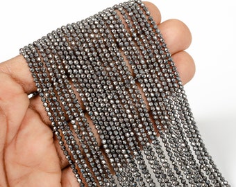 Faceted Pyrite Rondelle Beads 2mm-3mm, AAA+ Gemstone Strand 13"