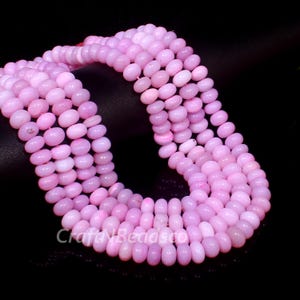 Natural Pink Opal Roundels shape Beads 6-7mm opal Beads Handmade Pink  Gemstone Semiprecious Beads DIY Beads Supplies bulk Beads
