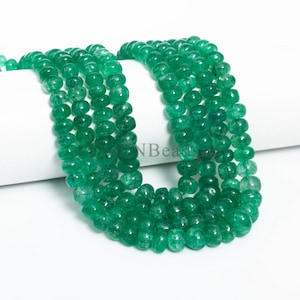 Beautiful Green Aventurine Smooth Rondelle Shape Beads, Aventurine Smooth Gemstone Beads, Handmade Jewelry Craft Supply, Wholesale Beads