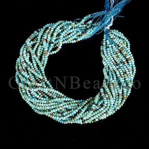 Wow!! Arizona Turquoise Faceted Rondelle Beads, Natural Turquoise Beads, Turquoise Rondelle ,Turquoise Faceted Beads,  4.5 mm Beads Supply