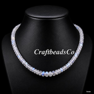 Natural Rainbow Moonstone Dainty Beaded Choker Necklace, Choker Necklace, Perfect Gift For Her, layering  Necklace For Women