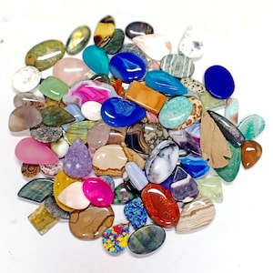 CABOCHON Stones, Gemstones Mix Lot, Bulk cabochons, wholesale Mixed Lot, Bulk Assorted Gemstone lot mixed Stones wire wrap Pendant, Rings