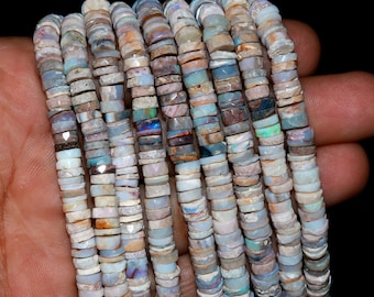 AAA ++ Australische Opal Facettierte Reifen Rondell Perlen, 6 mm bis 6,5 mm Opal Runde Heishi / Reifen Rad Form Edelstein Perlen, 16-Zoll-Strang Handwerk