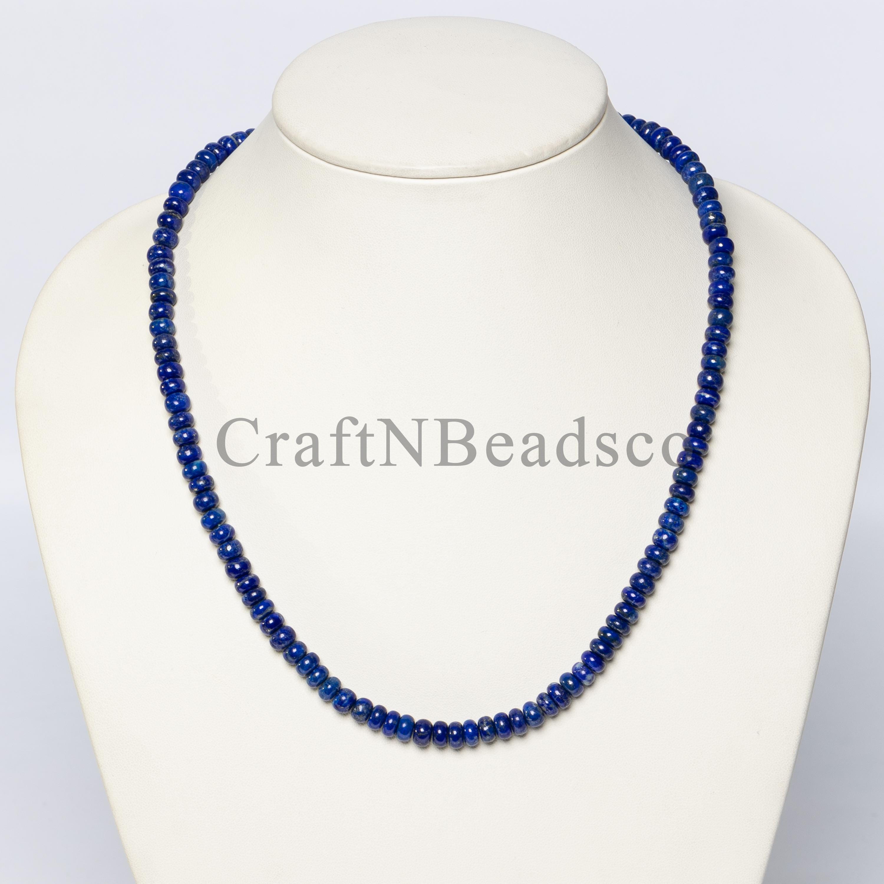 Collana Perline Pietra Preziosa Rotonda Lapislazzuli 12 Mm - Foto 2