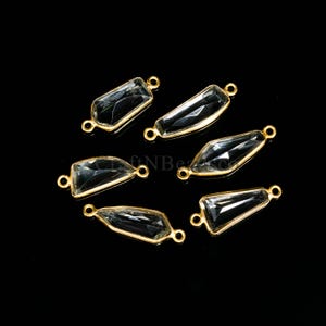 Beautiful 6pieces Green Amethyst Faceted Gemstone Connector, Faceted Amethyst Bezel Charm, Earring Connector,  For jewelry Craft Making