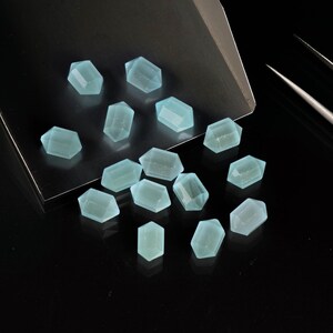 Top Quality Natural Aqua chalcedony Double Pointed Shape Bullets, pink chalcedony Faceted Terminated Bullets (6x10mm approx.) SALE