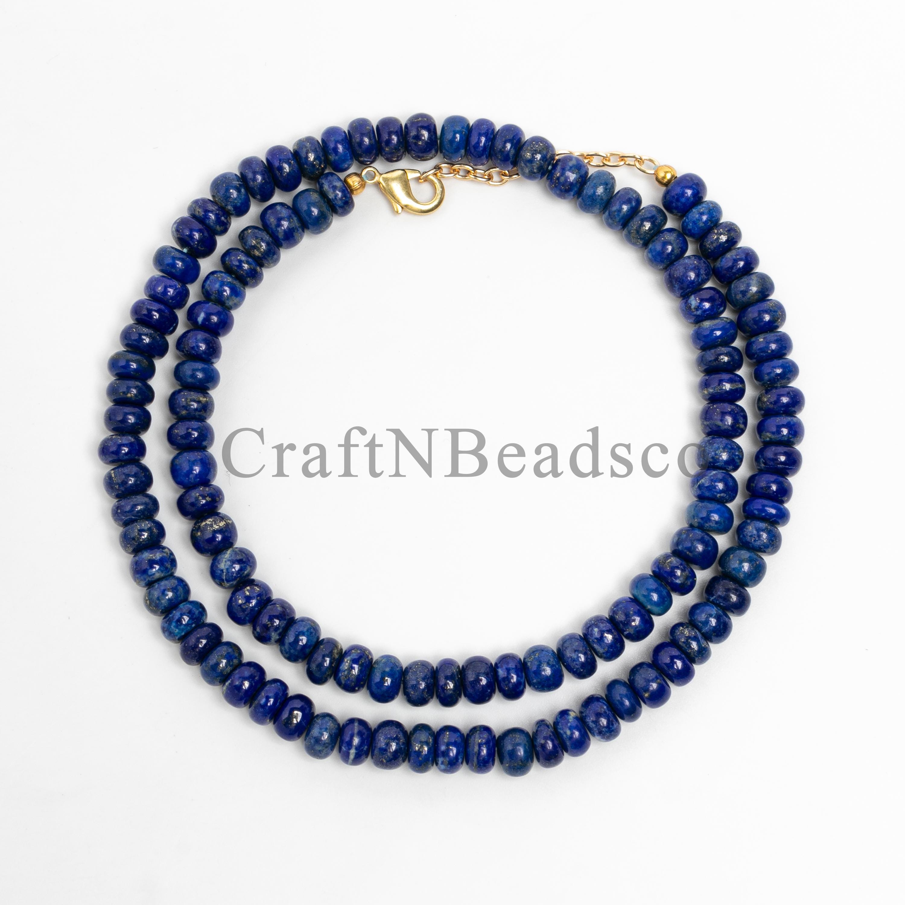 Collana Perline Pietra Preziosa Rotonda Lapislazzuli 12 Mm - Foto 6