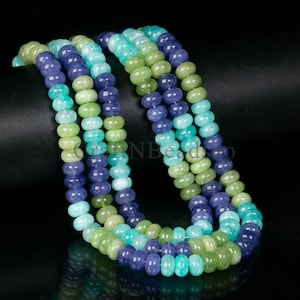 Beautiful 8mm Multi Color Quartz Gemstone Rondelle Shape Beads Strands Full 16&quot; Long Strands, Gemstone Loose Beads Wholesale Craft Supply