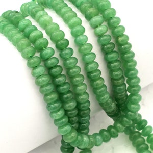Natural Green Quartz Rondelle Shape Beads Strand Fine Quartz Smooth Beads, Quartz Plain Loose Gemstone Beads Jewelry