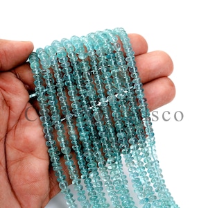Natural AAA++ Apatite Smooth Rondelle Beads, Apatite Rondele Beads, Apatite Smooth Beads, Apatite Smooth Rondelle, Craft beads Supply