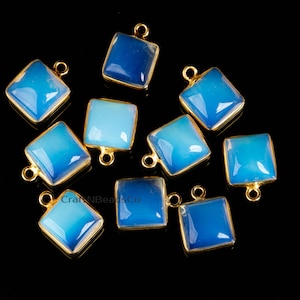 Incroyable connecteur de pierres précieuses en opalite, breloque en opalite lisse, connecteur de boucle d'oreille, bélière simple pour la fabrication de bijoux, vente à la pièce