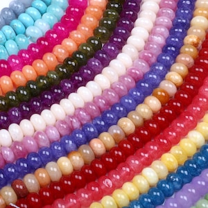 8 MM Quartz Gemstone Smooth Rondelle shape Beads 15&quot; Strands AAA Quality Real Gemstone Beads for Jewelry Making Craft Supplies SALE
