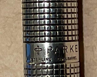 Vintage Parker 75 Sterling Cap & Barrel, Ciselé Fountain Pen With