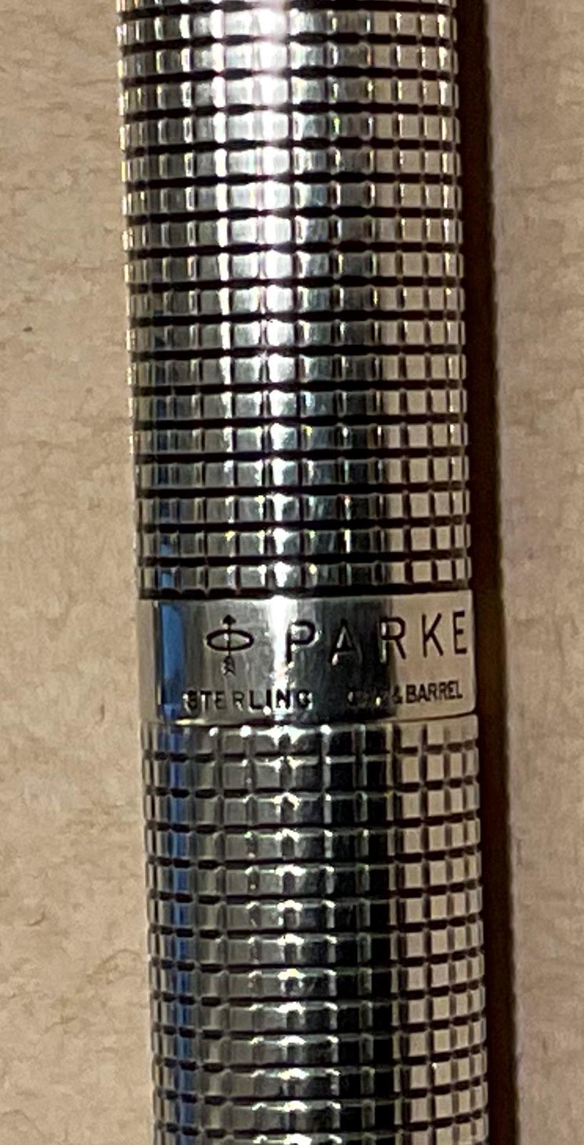 Vintage Parker 75 Sterling Cap & Barrel, Ciselé Fountain Pen With