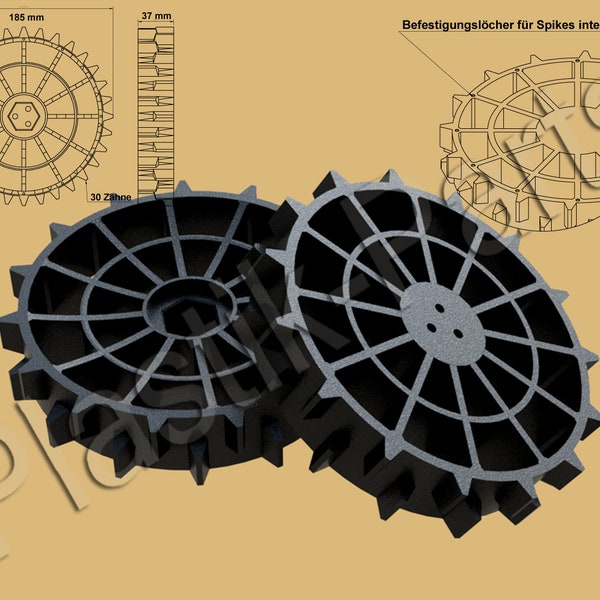 Antriebsräder 2er Set Offroad Profil Husqvarna Automower 105 305 308 Mähroboter