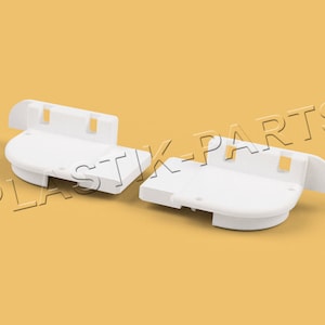 Puede incluir: Dos tapones de extremo de plástico blanco para una persiana o una pantalla de ventana. Los tapones de extremo tienen un borde redondeado y una ranura para un cordón.