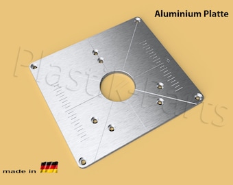 ALU Befestigungsplatte Einlegeplatte Frästisch Bosch Pof 1400 ACE 1200 AE Oberfräse