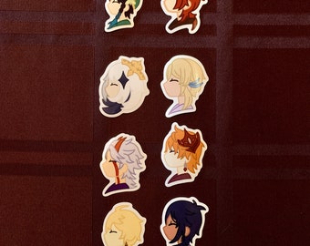 Genshin Impact-Inspired Side Profile Stickers Kaeya Diluc Venti Paimon Aether Lumine Childe Itto