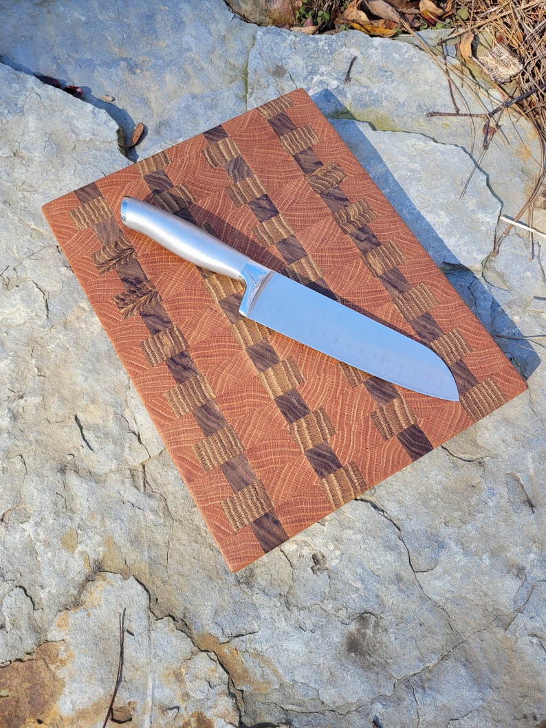 Large End Grain Cutting Board Red Oak White Oak Walnut Etsy