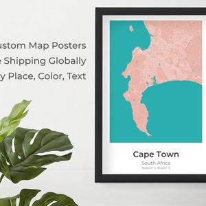 Custom Streep Map Posters, Any Location, Any Color, Any Place - Map Prints, City Poster, Custom City Map, Street Posters, Custom Map Print