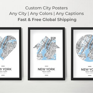 Custom Street Map Prints, Any Location, Colors, Captions - Custom Map, City Print, City Map, Map Print, Map Print, Map Gift