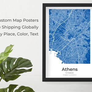 Custom Streep Map Posters, Any Location, Any Color, Any Place - Map Prints, City Poster, Custom City Map, Street Posters, Custom Map Print