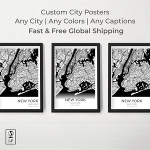 Custom Street Map Prints, Any Location, Colors, Captions - Custom Map, City Print, City Map, Map Print, Map Print, Map Gift
