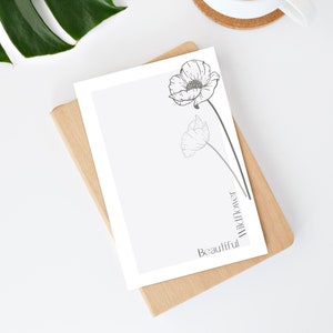 Bloc de notas con estampado botánico, bloc de notas con citas inspiradoras, bloc de notas con lista de tareas, papelería floral, regalo para amantes de las plantas y la naturaleza.