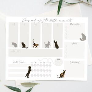 Weekly Planner Pad, To Do List Notepad, Cat Mom Daily Schedule Memo Pad, Cat Lover Weekly Planner with Habit Tracker, Gifts For Cat Lovers