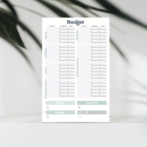 Budget Planner Notepad, Income & Expense Tracker, Spending Tracker, Debt and Savings Tracker, Finance Tracker, Paycheck Budget, Bill Tracker