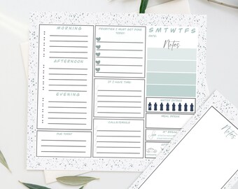 Daily Work Planner Pad, To Do List Notepad, Work From Home Hourly Planner, Daily Checklist & Habit Tracker, New Job Gift, Office Stationery