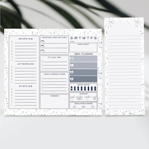 Daily Planner Pad, To Do List Notepad, Hourly Day Planner for Time Blocking, Self Care Planner with Goal & Habit Tracker, Cleaning Checklist